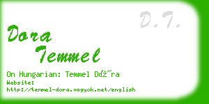 dora temmel business card